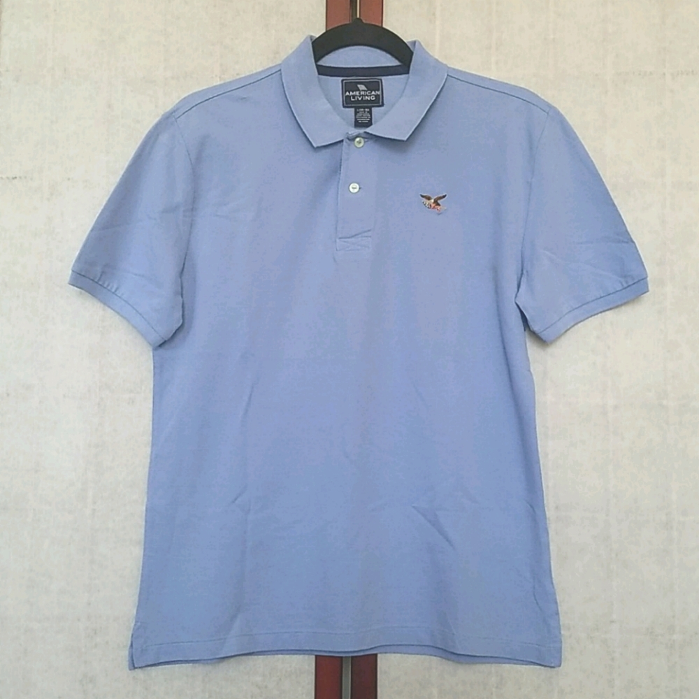 🔴American Living Blue short-sleeve polo Boy's L